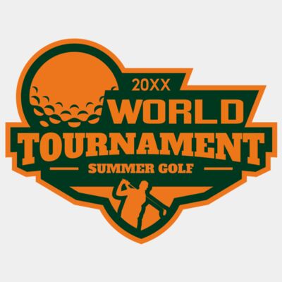 World Tournament Simmer Golf logo template Thumbnail