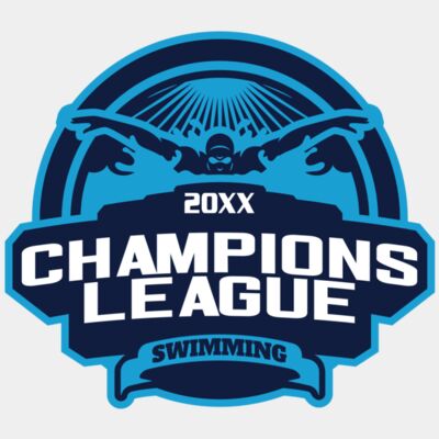Champions League Swimming logo template Thumbnail