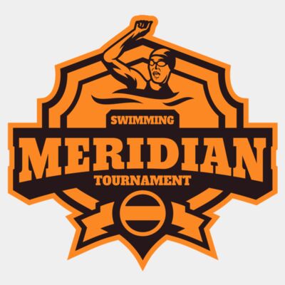 Meridian Tournament Swimming logo template Thumbnail